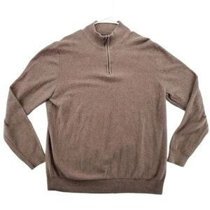 Men's Classic Zip-Up Sweater in Brown